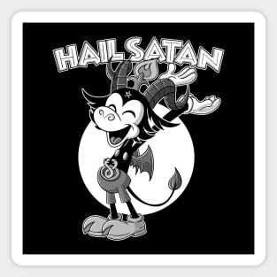 HAIL SATAN Baphomet 30s retro Cartoon Blackcraft Cute Magnet